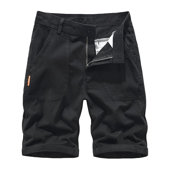 Work Pants for Men's Size Sports And Multi Pockets Relaxed Summer Beach Shorts Pants Shorts for Work Men Black M