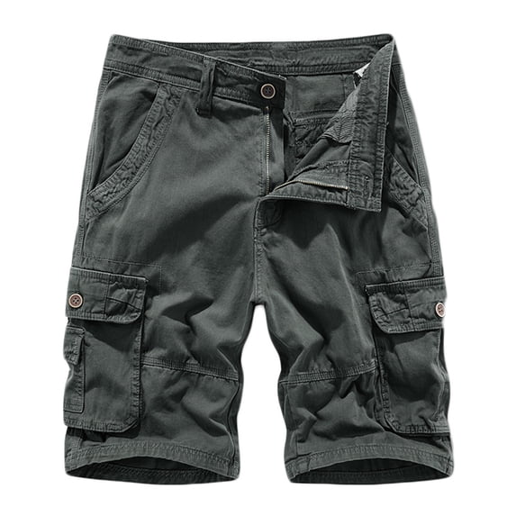Men Shorts Size Sports And Multi-Pockets Relaxed Summer Beach Shorts Pants Mens Cargo Shorts Dark Gray 5XL