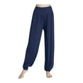 thumbnail image 1 of uublik Work Pants for Women Dark Blue Comfy Casual Loose Pants Workout Plus Size Lounge Sweatpants, 1 of 3