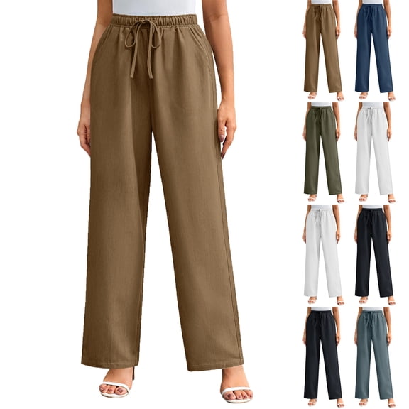 Work Pants for Women Womens Pants With Pockets Loose Casual Pants Dressy Lightweight Ladies Baggy Cargo Pants For Hiking Brown XL