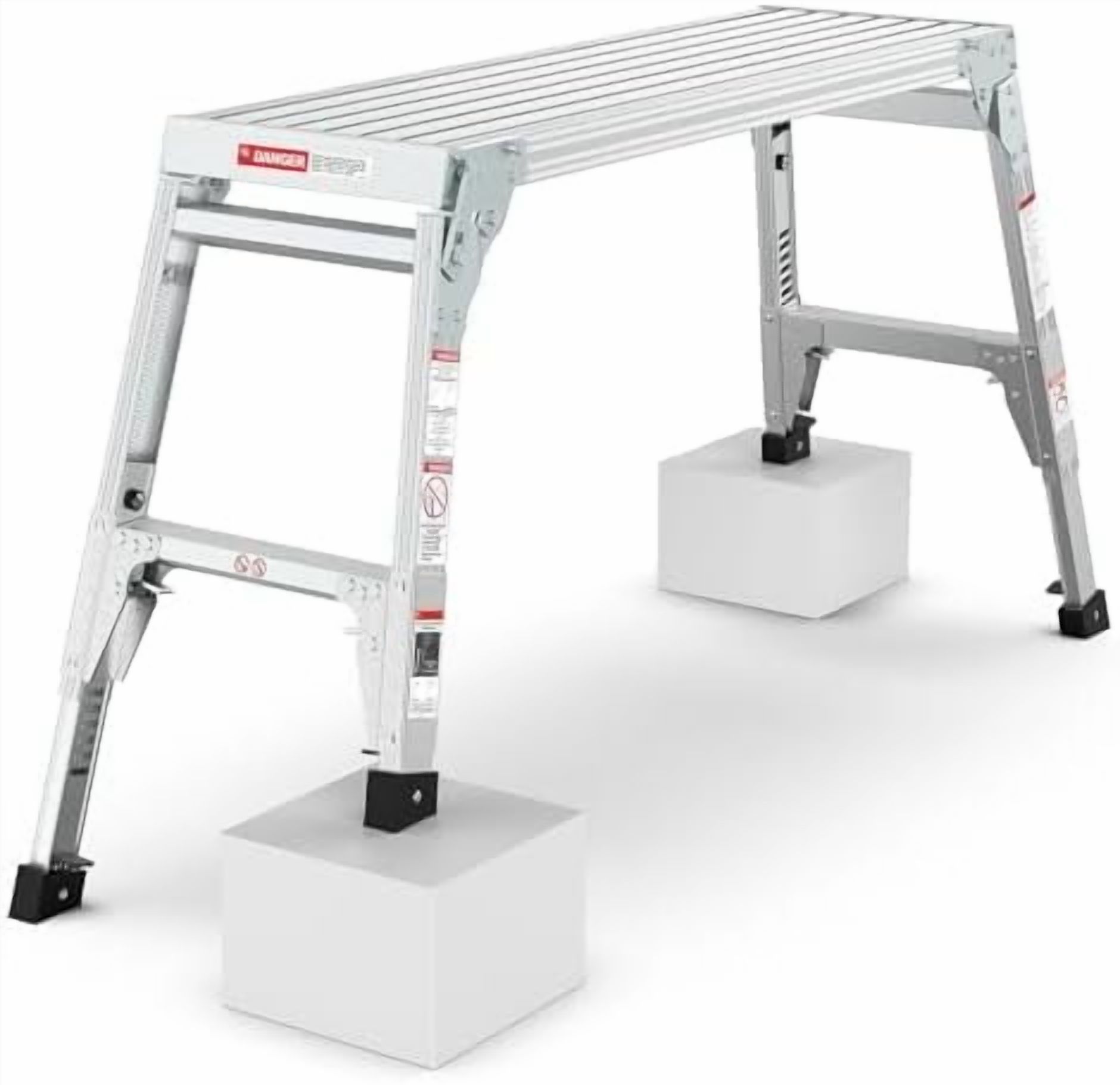 Work Platform Adjustable Height, Aluminum Folding Work Platform 22-27.5 ...