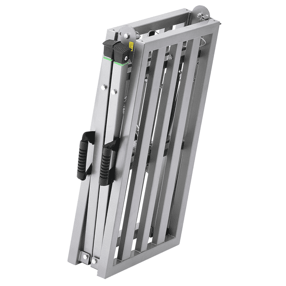 Work Platform Scaffolding, Adjustable Height 800lb Load Capacity, Portable Folding Ladder for Construction & Home Use