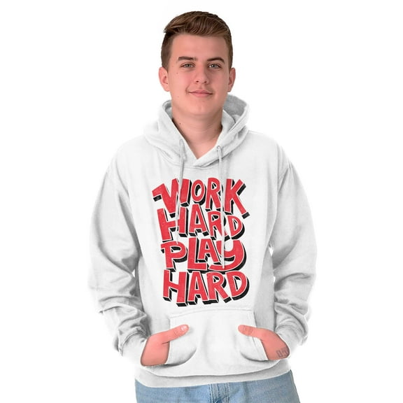 Work Play Hard Mantra Motto Workout Hoodie Sweatshirt Women Men Brisco Brands S