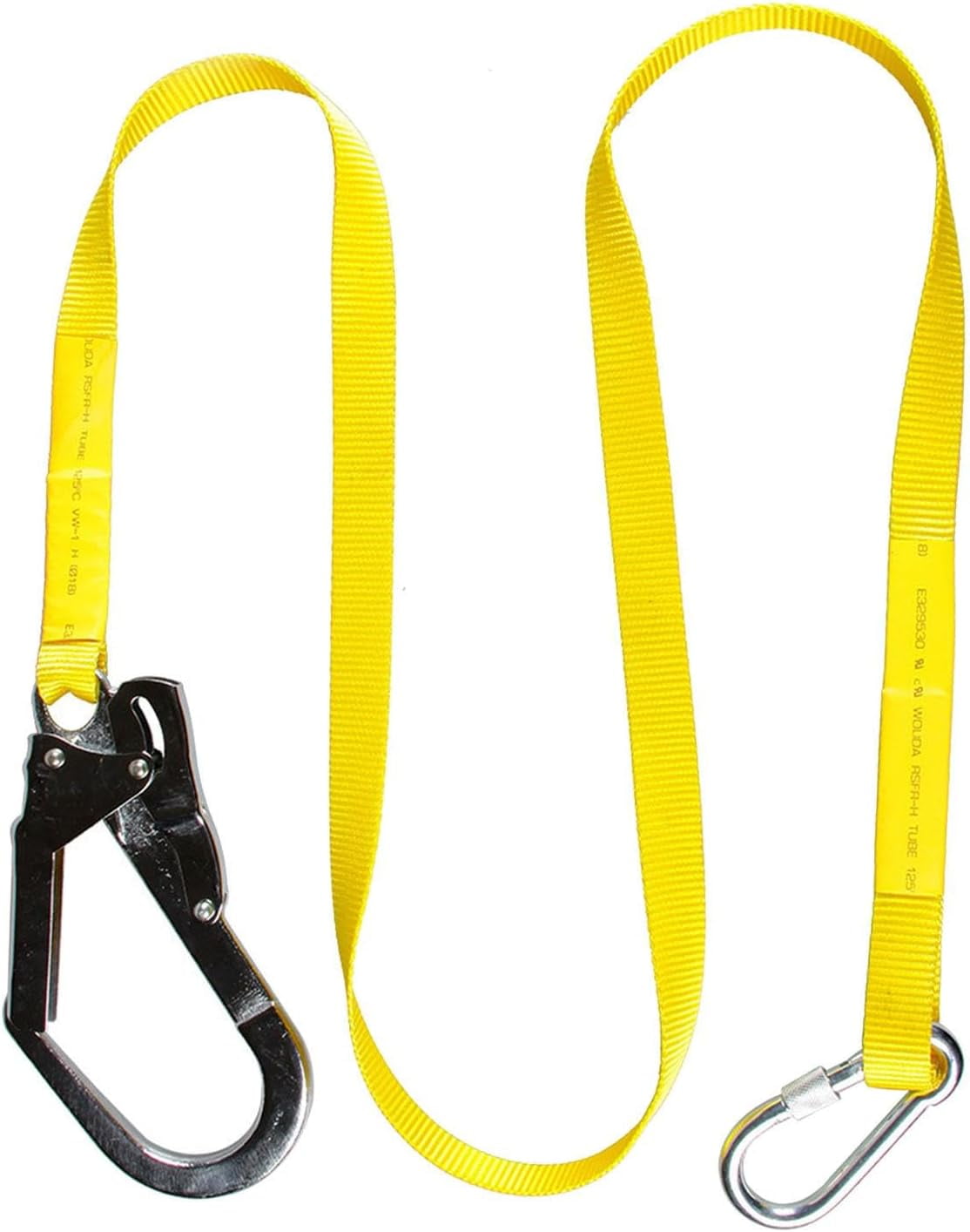 Work Safety Belt Equipment Safety Lanyard Rope for Outdoor Climbing Arborist Polyester Reinforced Yarn, Length 180 cm
