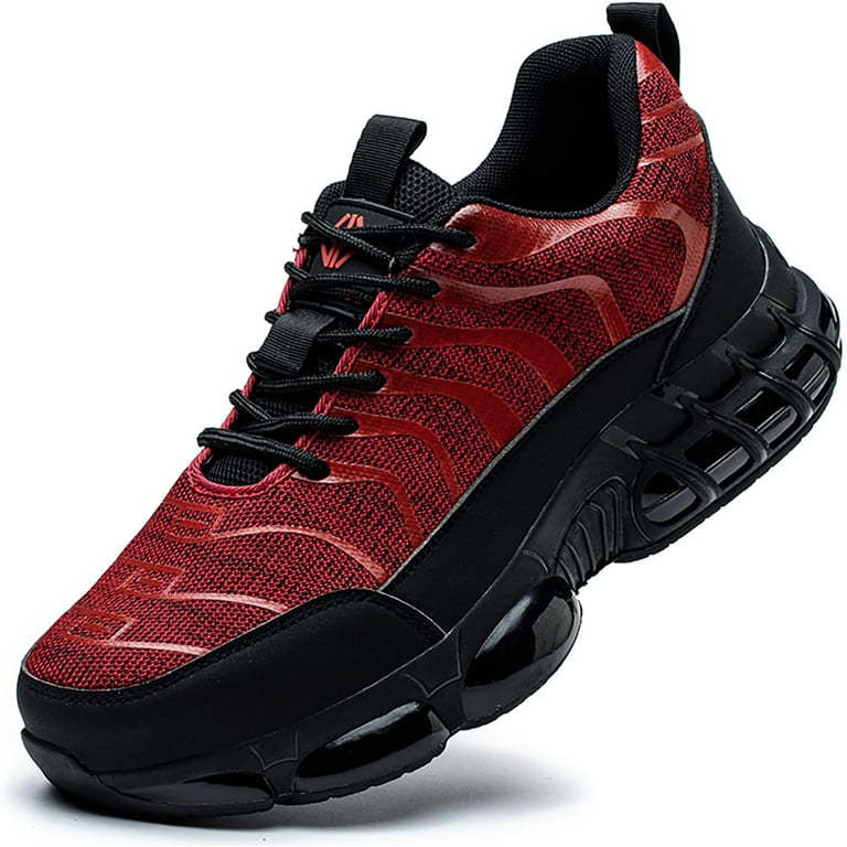 Work Safety Shoes for Men Lightweight Soft Sneakers Industrial and Construction Steel Toe Shoes