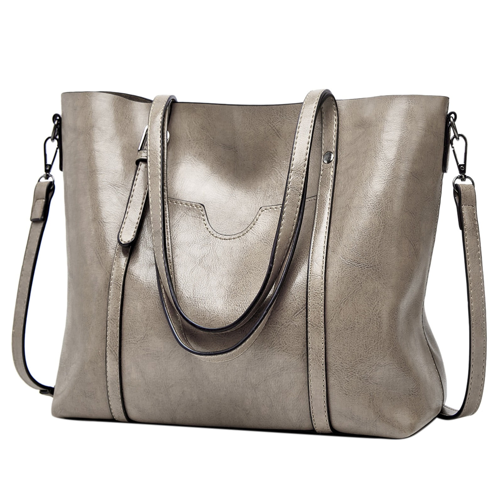 Work Satchel Vegan Leather Shoulder Bags Teacher Tote Bag Handbags For Women Large Designer Ladies Bag Pocket Purse Leather