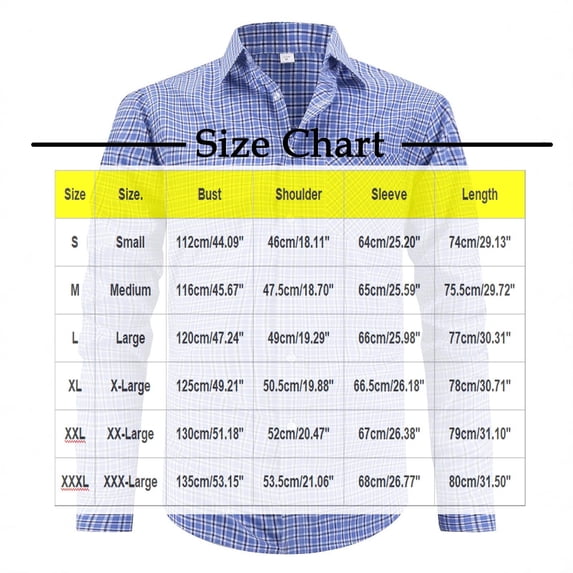 Work Shirts for Men Plaid Button Down Collared Long Sleeve Casual Business Tops Golf Tees for Wedding
