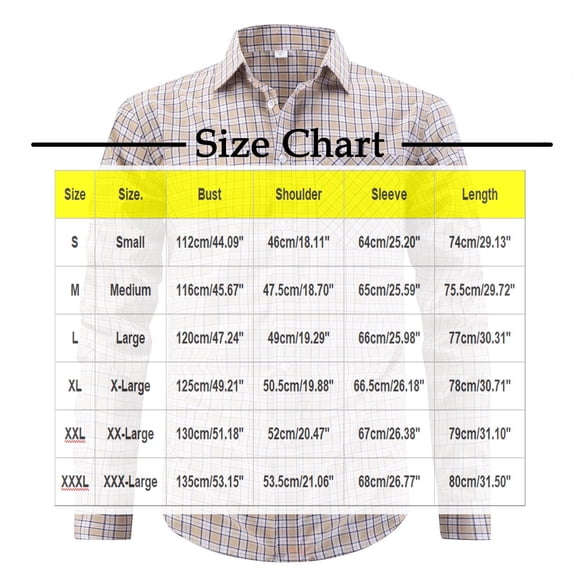 Work Shirts for Men Plaid Button Down Collared Long Sleeve Casual Business Tops Golf Tees for Wedding