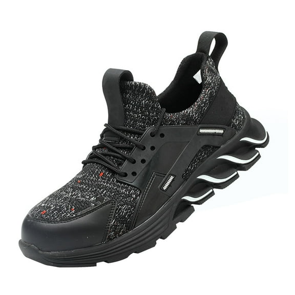 Work Shoes Men's Safety Shoes Breathable Non-Slip Steel Toe Cap Shoes Lightweight Anti-Smashing 5.5-10.5