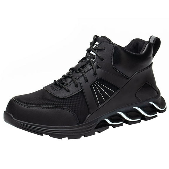 Work Shoes Men's Safety Shoes Breathable Slip Resistant Lightweight Steel Toe Shoes Antishock Anti-Smashing 5.5-11.5