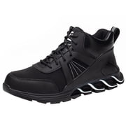 Work Shoes Mens Safety Shoes Breathable Slip Resistant Lightweight Steel Toe Shoes Antishock Anti-Smashing 5.5-11.5