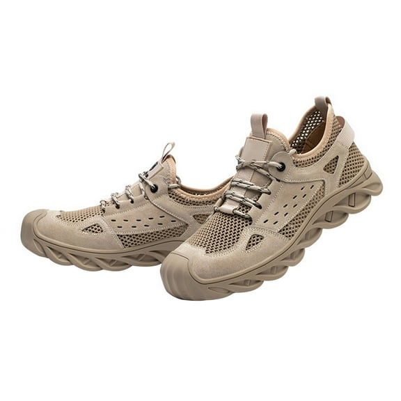 Work Shoes Men's Safety Shoes Breathable Steel Toe Shoes Slip Resistant Lightweight Comfortable Anti-Smashing EU 36-45