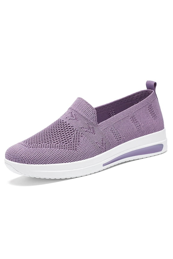 Work Shoes Women Women's Shoes Closed Toe Shoes for Women Casual Summer Hollow Out Vintage Wedge Shoes Gladiator Outdoor Shoes Stretch Knit Sandals Casual Walking Shoes Sport Purple 6.5