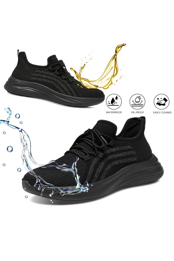 Work Shoes for Women Men, Non Slip Waterproof Wide Width Chef Shoes for Kitchen & Restaurant