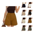 thumbnail image 1 of Work Shorts for Women Summer High Waisted Wide Leg Loose Fit Flowy A Line Businees Casual Shorts, 1 of 8