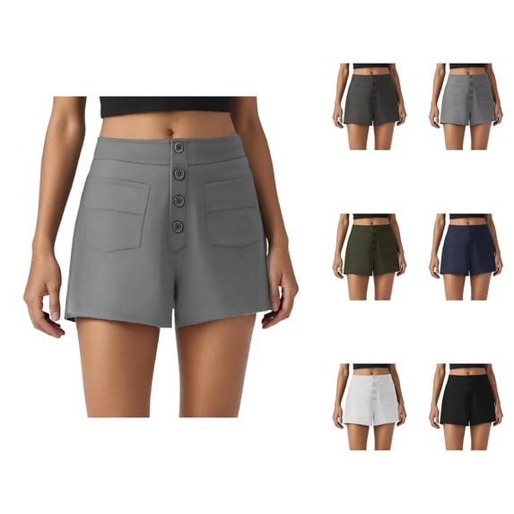 Work Shorts for Women Summer Lightweight Breathable Straight Leg Relaxed Fit Business Casual Shorts with Pockets