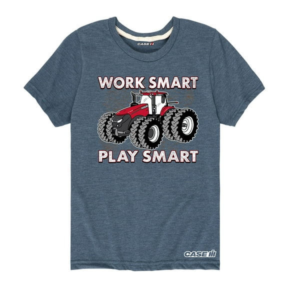 Work Smart Play Smart Case IH - Youth Boy Short Sleeve T-Shirt