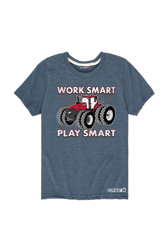Work Smart Play Smart Case IH - Youth Boy Short Sleeve T-Shirt