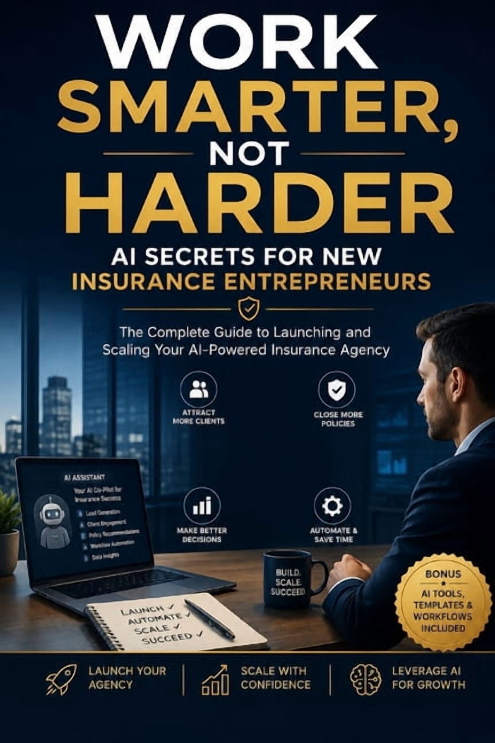 Work Smarter, Not Harder: AI Secrets for New Insurance Entrepreneurs: The Complete Guide to Launching and Scaling Your A, (Paperback)
