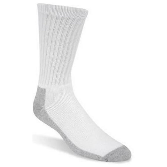Work Socks, White & Gray, Men's Medium, 3 PK., Wigwam, S1221-44H-MD