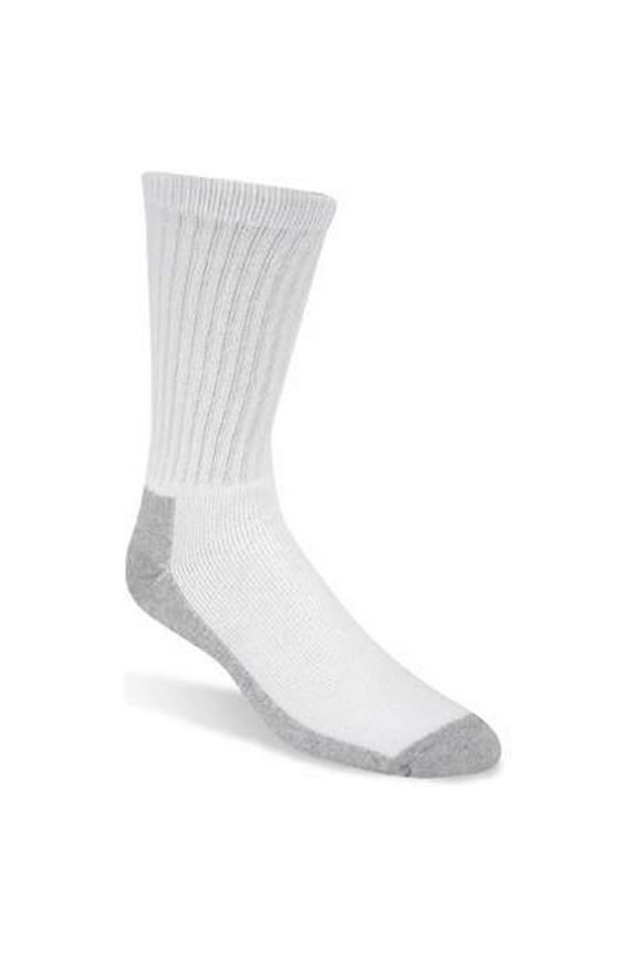 Work Socks, White & Gray, Men's Medium, 3 PK., Wigwam, S1221-44H-MD