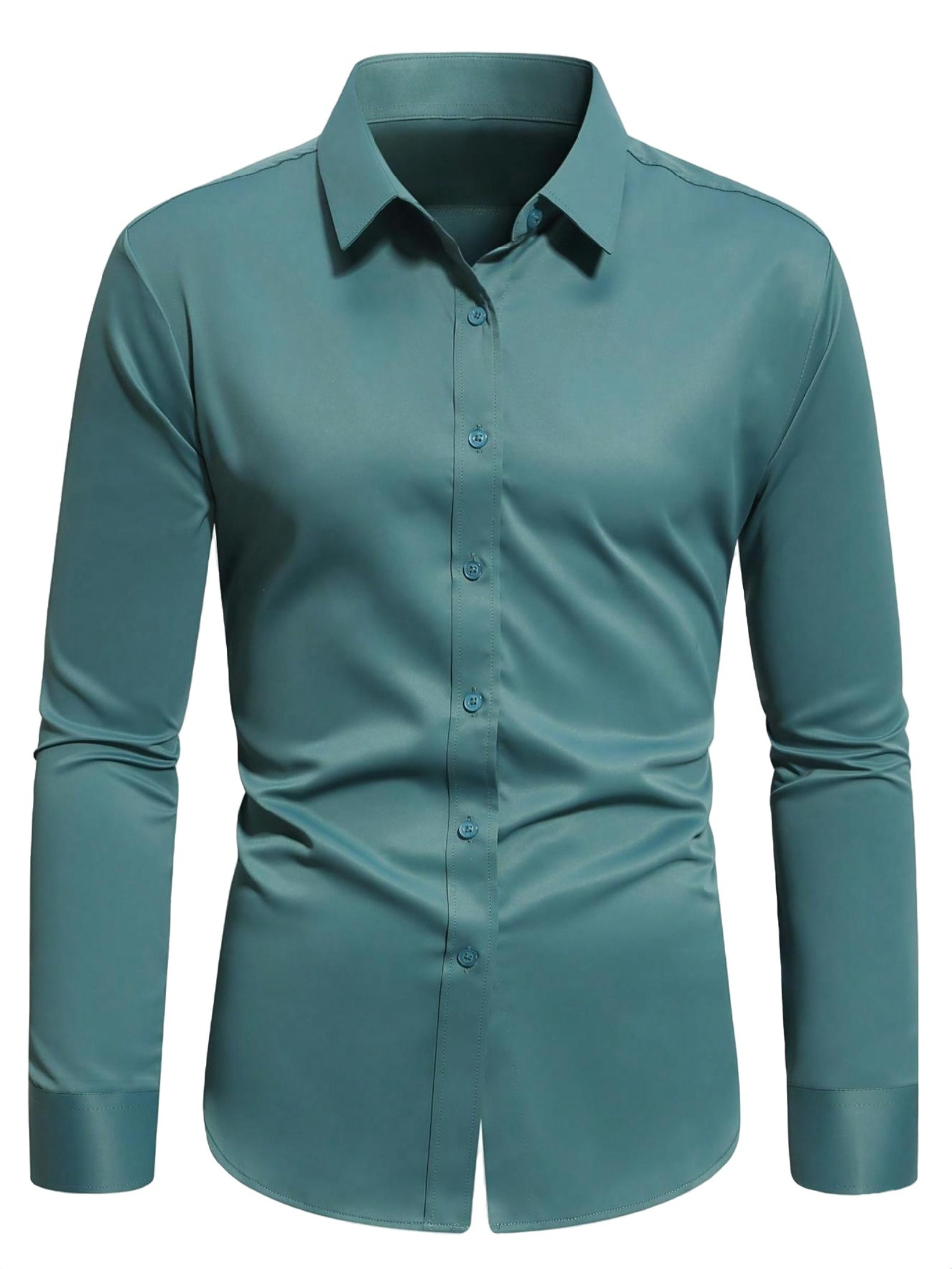 Work Solid Shirt Dusty Blue Long Sleeve Men Shirts Walmart