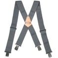 thumbnail image 1 of Work Suspenders Adjustable Elastic Braces Big and TallMen's Solid Suspender With X-Back 4 Heavy Duty Clips, 1 of 7
