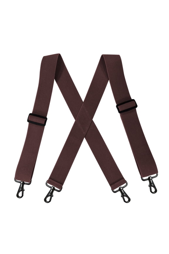 Work Suspenders for Men Heavy Duty Hunting Strong Clip 2" Adjustable and Elastic X Back Ski Suspender Mens