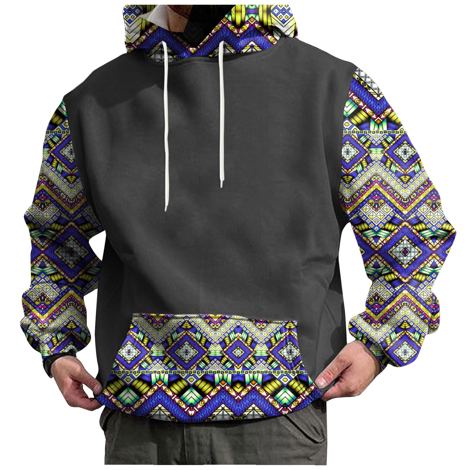 Work Sweatshirt Men Casual Autumn Winter Long Sleeve Printed Hoodies