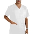 thumbnail image 1 of Work T Shirts for Men with Pockets Short Sleeve V Neck Tees Tops Mens Casual Solid Color Pullover Side Slit Breathable Basic Tshirts Shirt, 1 of 6