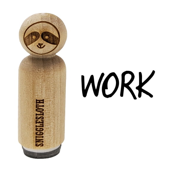 Work Text Rubber Stamp for Scrapbooking Crafting Stamping - Mini 1/2 Inch