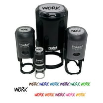 Work Text Self-Inking Rubber Stamp Ink Stamper - Black Ink - Mini 1/2 Inch