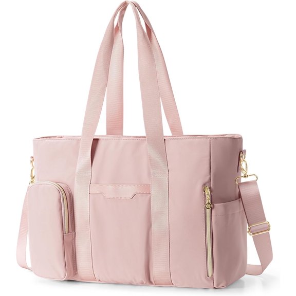 Work Tote Bag with 15.6" Laptop Compartment & Multi Pockets, Teachers Water-Resistant Crossbody Bag for Women