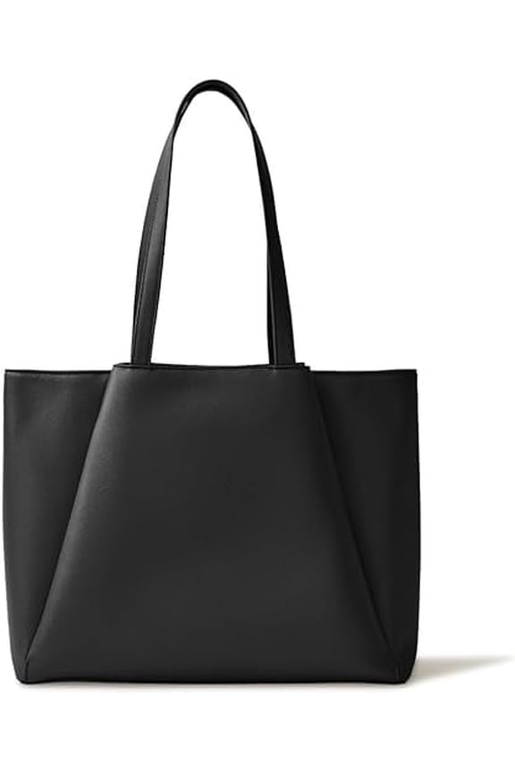 Work Tote Bags for Women 15.6 Inch - Laptop Tote Bag with Zip Compartments - Large PU Leather Office Purse Computer Briefcase