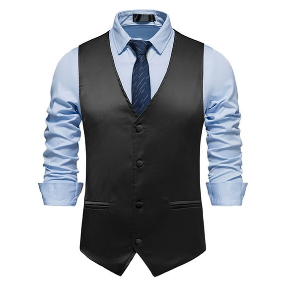 Work Vest For Men Qiggri Men Solid Fashion Have Pockets Breasted Stage Costume Vest Tops Blouse Mens Suit Vest