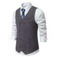 thumbnail image 1 of Work Vest For Men Qiggri Men's Casual Business Vests Lightweight Waistcoat Slim Fit Suit Vest Mens Suit Vest, 1 of 9