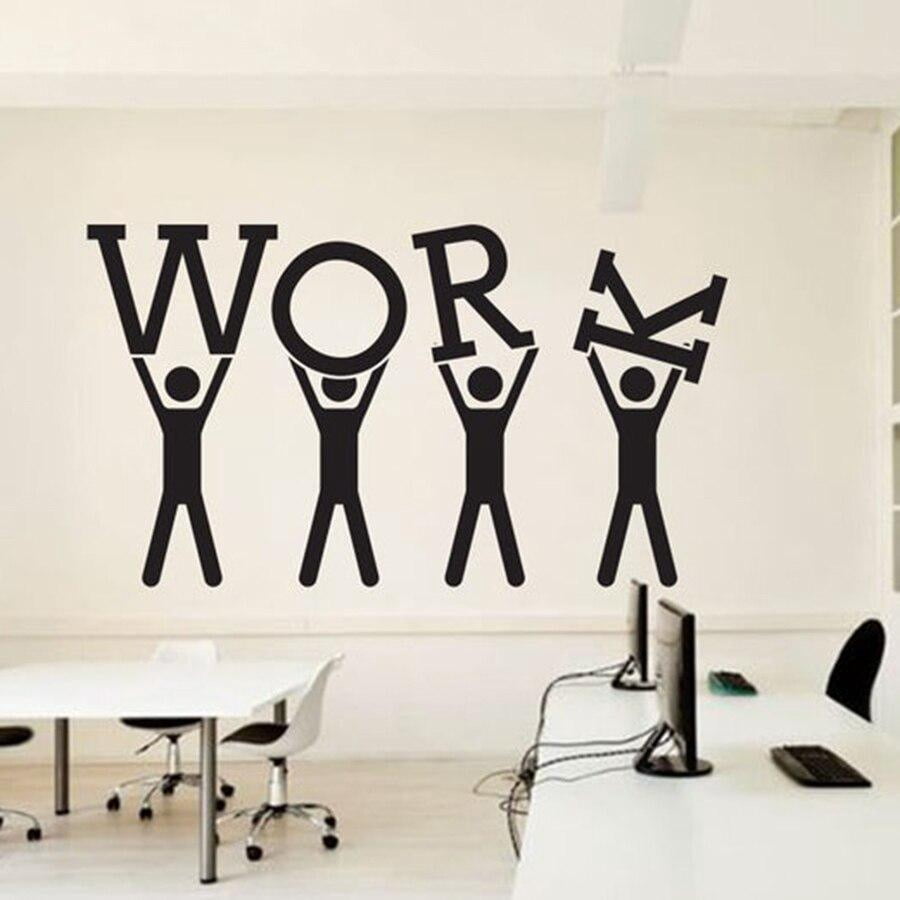Work Word Wall Decal Office Team Business Worker Motivational Interior ...