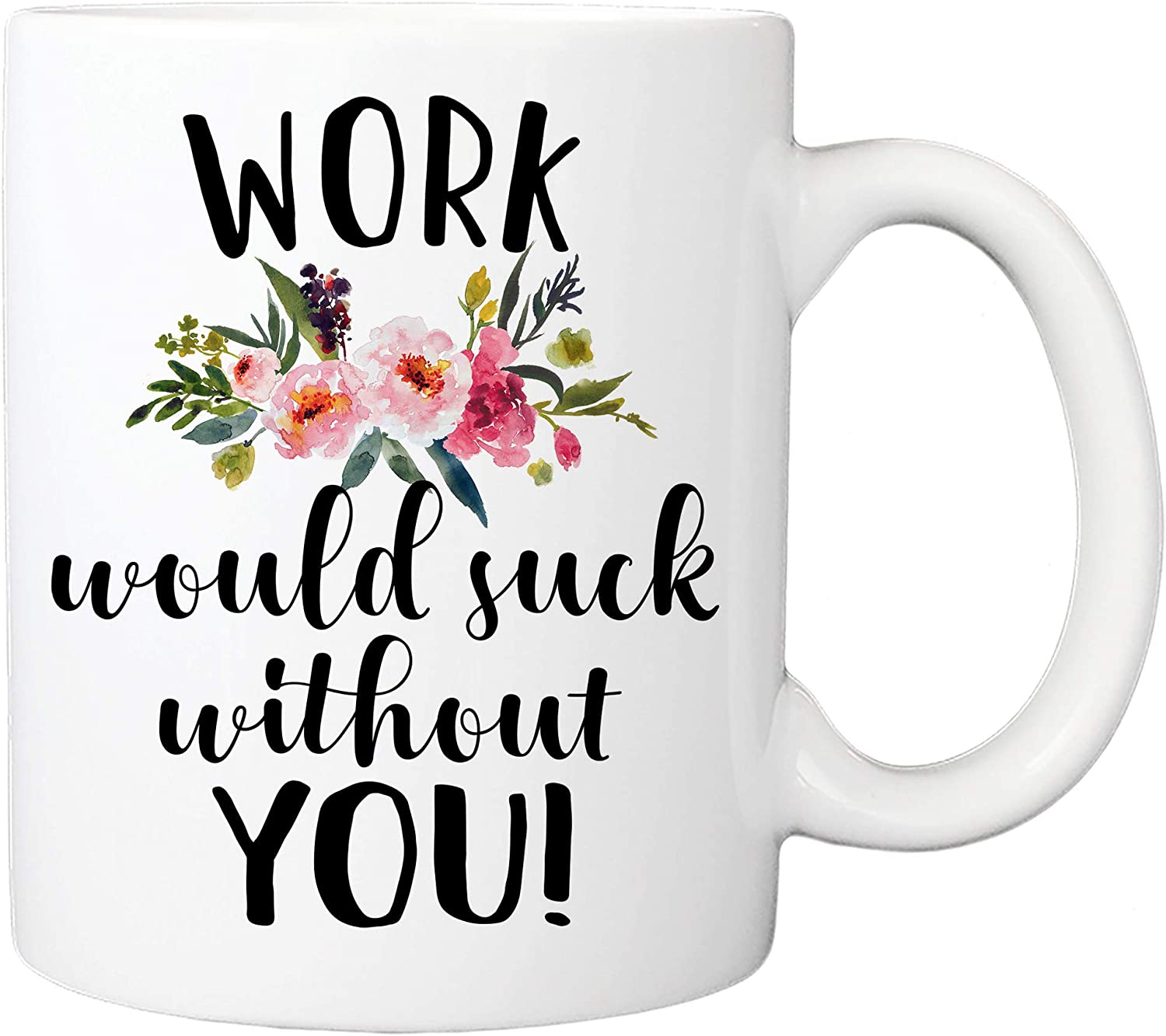 Work Will Suck Without You, Coworker Print, Goodbye Gift, Coworker Gift,  Retirement Gift, Employee Gift, Retirement Print, Boss Gift, Floral 