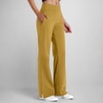 thumbnail image 1 of Work Yoga Pants for Women Stretch Business Casual High Waisted Wide Leg Comfy Pull on Office Slacks with Pockets New Womens Cargo Pants with Pockets Khaki L, 1 of 6