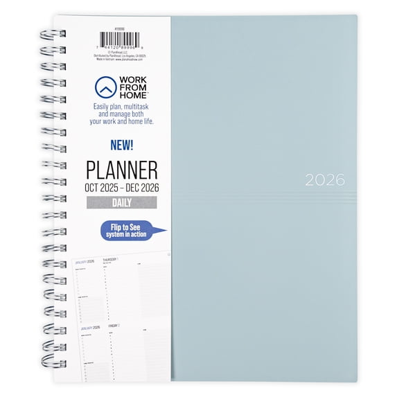 Planner Ba Work from Home Daily Planner Large (8.5″x 11″) Teal 15-Month Oct 2025 ...