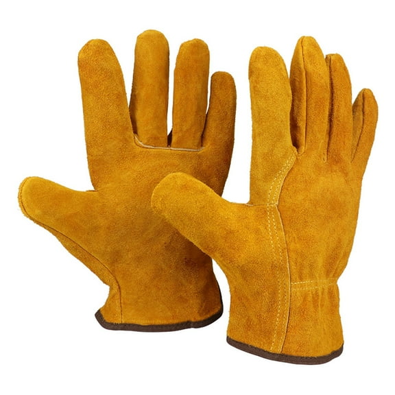 Work gloves Fireproof Leather Welder Gloves Anti-Heat Work Safety Gloves For Welding Metal protective gloves for welding ,Great Choice