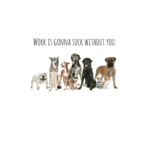 Work is gonna suck without you.: Perfect goodbye gift for coworker that is leaving / going away gift for your co worker, boss, manager, employee. (Paperback)