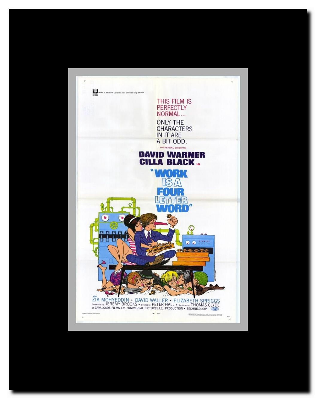 Work is a Four Letter Word Framed Movie Poster