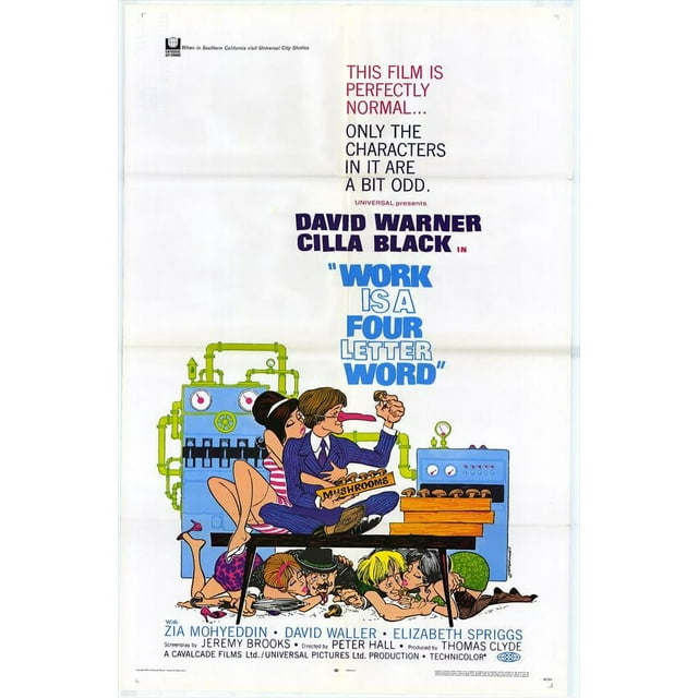 Work is a Four Letter Word - movie POSTER (Style A) (11" x 17") (1968)