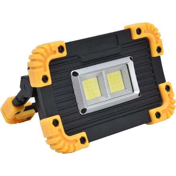 Work light, rechargeable emergency floodlight, battery-powered portable outdoor light, dual square camping light, tent work light, suitable for outdoor camping