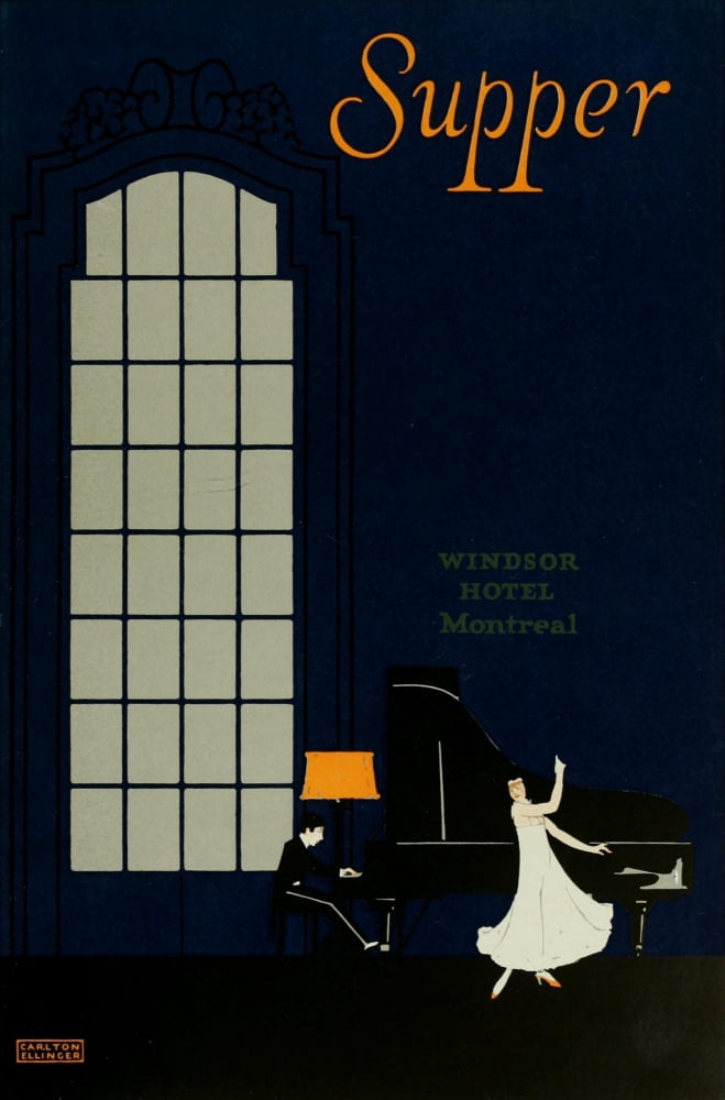 Work of American designers 1918 Supper at the Windsor Hotel Canvas Art - Carlton Ellinger (24 x 36)