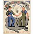 thumbnail image 1 of Work pays America! Prosperity. Poster Print by Vera Bock, 1 of 2