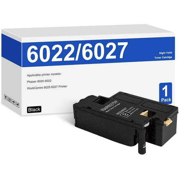 WorkCentre 6027 Phaser 6022 Black Toner Cartridges 1 Pack - 106R02759 Toner Cartridges Replacement for Xerox 6022 6027 Printer