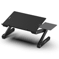 thumbnail image 1 of WorkEZ Best Adjustable Aluminum Laptop Stand and Lap Desk for Bed, Couch and Desk with Mouse Pad, Black, 1 of 9