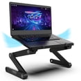 thumbnail image 1 of WorkEZ Professional Adjustable Laptop Stand by Uncaged Ergonomics, Portable Ergonomic Lap Desk with Aluminum Cooling Surface, 1 of 8